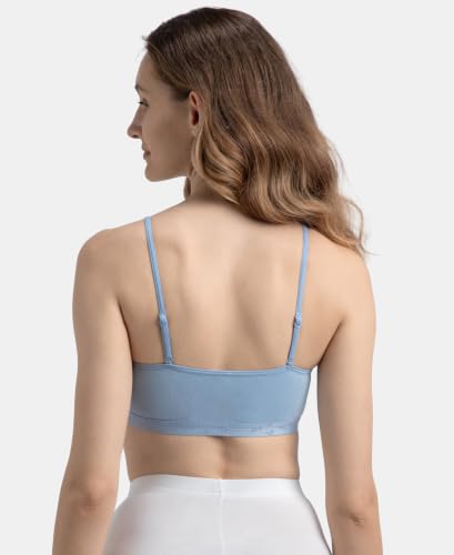 Image of Jockey 1351 Women's Super Combed Cotton Elastane Stretch Multiway Styled Crop Top with Adjustable Straps and Stay Fresh Treatment, Full-Coverage Bra