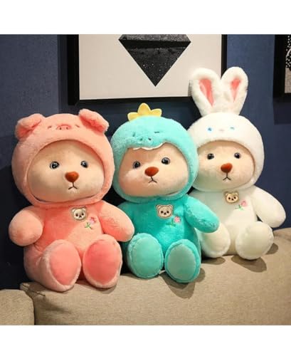 Image of Storescent Soft Toys for Kids - Stuffed Animal Plush Soft Toy for Boys & Girls | Plushie Toy Pig Dress Pink Hood Teddy 25cm