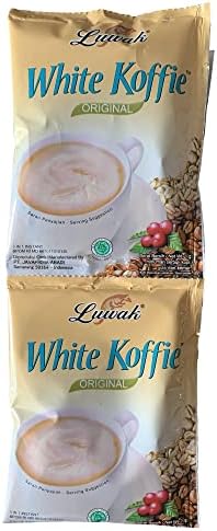 10 sachets x Luwak White Koffie Premium (3 in 1) Low Acid and Less Sugar Instant Coffee 200 Grams