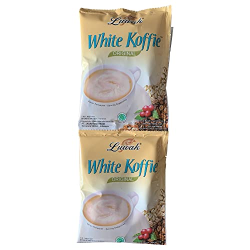 10 Sachets X Luwak White Koffie Premium (3 In 1) Low Acid And Less Sugar Instant Coffee 200 Grams #TOP26