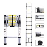 Telescoping Ladder 10.5FT/3.2M - ARCHOM Aluminum Multi Telescopic Extension Ladder Retraction Portable Lightweight Folding Ladder with EN131 Certified