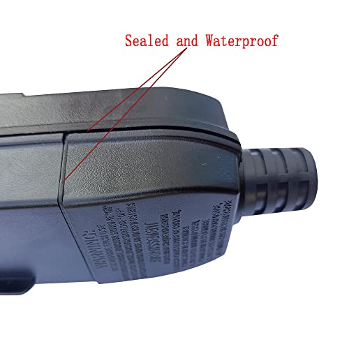 qidobip GFCI Replacement Plug for Pressure Washer Pool Pump Auto-Monitoring 15Amp 3 Prong Circuit Breaker Outdoor Waterproof Auto-Reset - Image 2