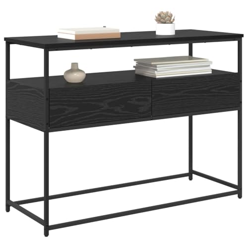 Table console noire avec rangement pour optimiser l'espace - 5