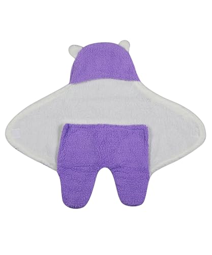 Image of New Born Multi-Purpose Baby Boy's and Baby Girl's Blanket and Sleeping Bag (Purple, 0-6 Months)