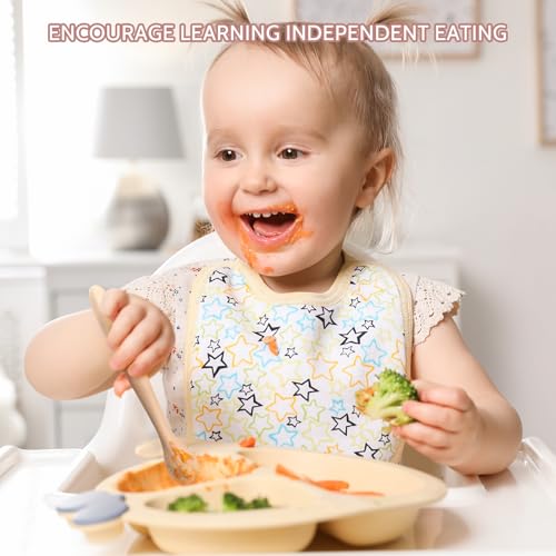 Image of Silicone Baby Feeding Spoons, Training Spoon Self-feeding, First Stage Infant Soft-Tip Easy on Gums, Utensils Supplies, Dishwasher & Boil-proof, 6 Pack
