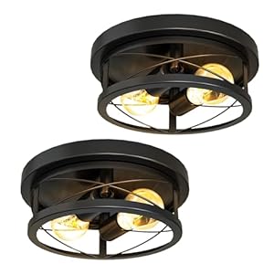 Sunco Farm House Lights Fixtures Ceiling, Rustic Ceiling Light Fixture for Foyer, Bedroom, Hallway, Kitchen, Living Room, Den, 11 Inch Diameter, E26 Medium Base, Max 100W 2 Pack