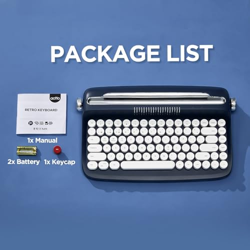 Yunzii B303 Wireless Keyboard, Retro Bluetooth Aesthetic Typewriter Style Keyboard With Integrated Stand thumb #7