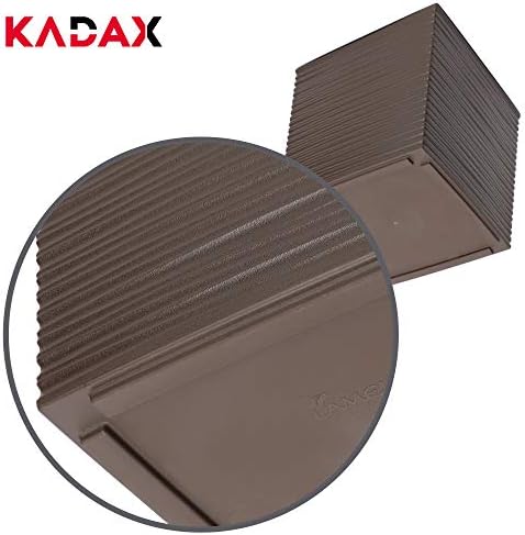 KADAX Square Planter, Large Flower Pot for Indoor and Outdoor Use, Lightweight Plastic Plant Pot with Insert for Houseplants (19.5 cm, Brown)
