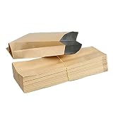 Lodokdre 50Pcs Pochette Sac en Papier Kraft Vintage Petites Papier Kraft pour Impermeable Enveloppe Emballage Cadeaux Bonbons The Parfume 10.5cmx5cmx2cm
