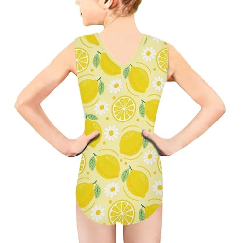 Image of Girls Cartoon Pattern One-Piece Swimsuits Sport Racer Swimwear Beach Bathing Suit, Size 5-14