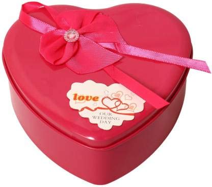 Shivay International Artificial Heart Shape Gift Box and Teddy & 3 Rose for Gf, Bf for Couples, 12 cm Long, Red
