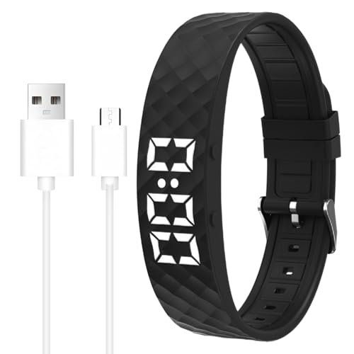 Witfoam Vespire Pro-Sleep Vibrationswecker Armband, Tragbares Armband mit bis zu 8 täglichen Alarmen, Sanftes Aufwachen für gesünderen Schlaf, Ideal für Partner und Tiefschläfer (Schwarz)