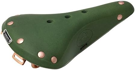 Cardiff Mercia Bicycle Saddle GREEN Leather Copper Road