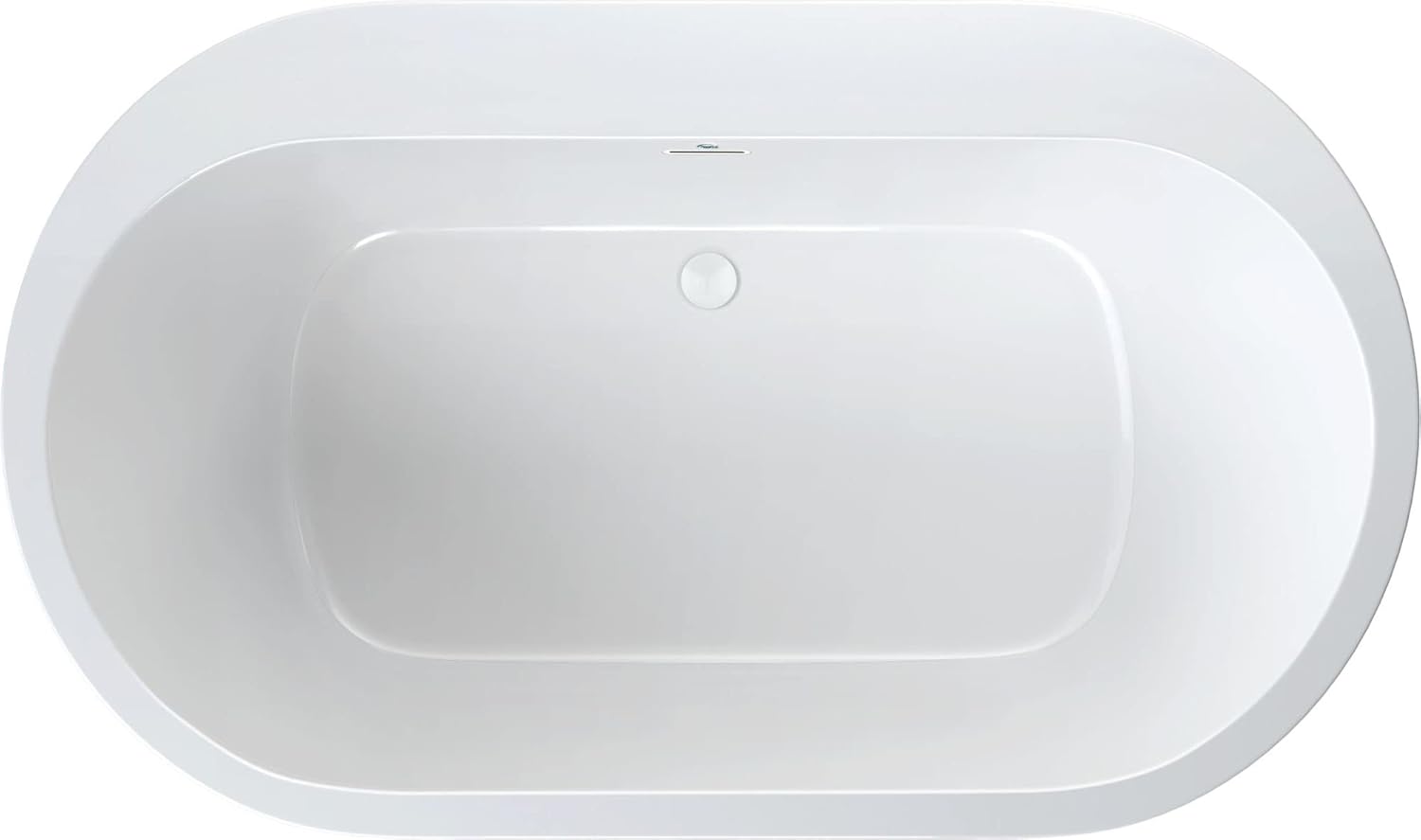 PROFLO PFFSO5932 Borealis 59" Acrylic Soaking Tub with Tap Deck, Drain Assembly, and Integrated Overflow - White