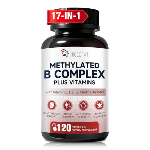 Migcopat 17-in-1 Methylated B Complex, 258,150 mcg Multivitamins, B12 Methylcobalamin,...