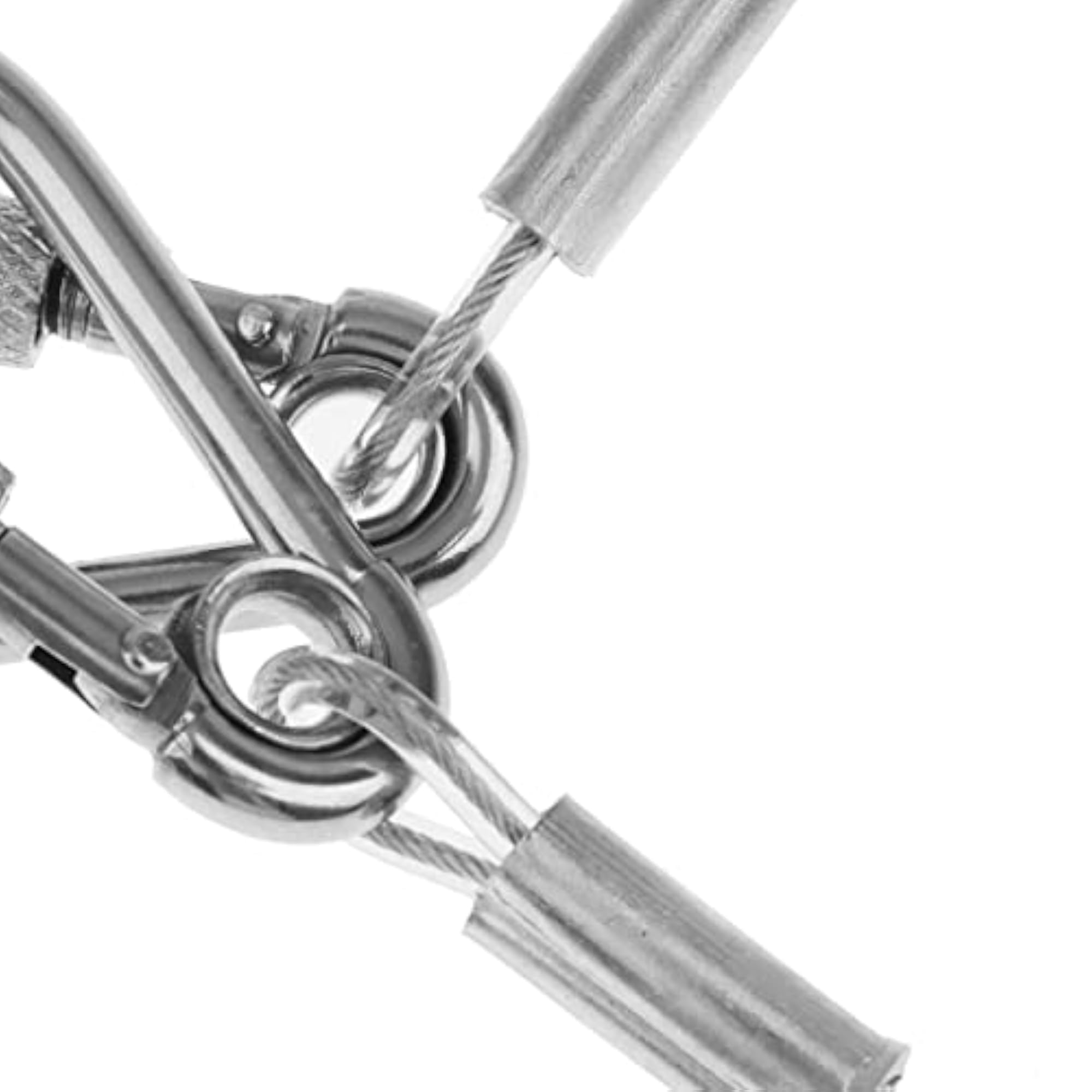 Retractable Steel Wire Coiled Lanyard Safety Rope with Lock Carabiner