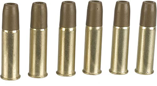 Evike Airguns - Spare Brass Shells for WinGun Dan Wesson Colt U Smith & Wesson 4.5mm (.177) Co2 Airgun Revolvers - Set of 6