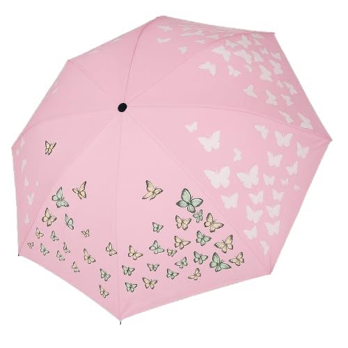 Magic Butterfly Colour Changing Design Umbrella | Automatic Folding for Women & Girls | Rain-Activated Magical Color Changing with Stylish Compact Travel Design-image-5