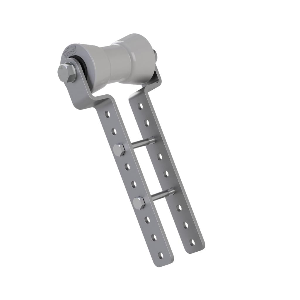 SUPROD Polyurethan Kielrolle mit Halter H höhenverstellbar Bootstrailer Sliphilfe verzinkt 130/60 mm