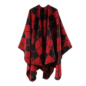 Warm Outerwear Shawl Women’s European and American Retro Shawl Split Shawl