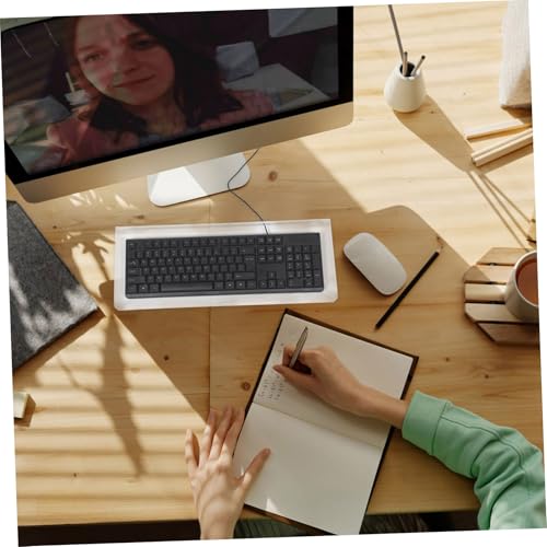 Funda de teclado transparente de acrílico ideal para escritorios modernos 7