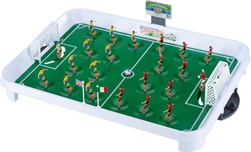 Outtec® Tischfußball auf Federn XXL, Fußballspiel, Fußballspielzeug, Fußballspieler, Kickertisch - 50 x 36 cm - für Kinder und Erwachsene - Spielzeug