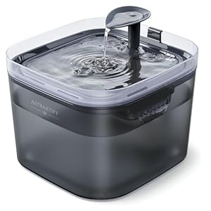 Astraktify© Fuente para Gatos: Bebedero para Gatos 2,2L – Fuente de Agua para Gatos – Dispensador para Mascotas – Incluye 2 Filtros de Alta Capacidad – 4 Filtraciones – Super Silenciosa
