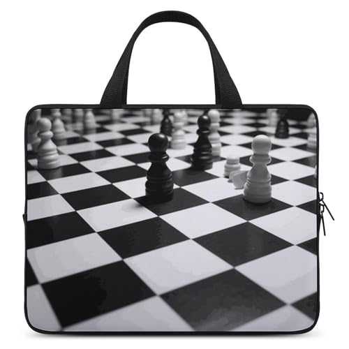 Pochette ordinateur portable 38,1 cm motif damier aux finitions haut de gamme