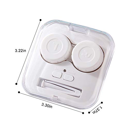 Portable Contact Lens Cleaner,Automatic Cleaning Machine with USB Charging Cable and Independent Cleaning Box,Faster Cleaning for Contact Lens. (White)