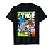 Marvel Thor Retro Comic Neon Poster Graphic T-Shirt
