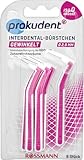 prokudent Gewinkelte Interdentalbürsten Pink, 6 Bürsten - ISO-Grösse 0: Ø 2 mm - Intensive Reinigung zwischen den Zähnen