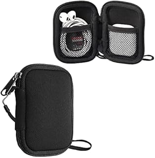 kwmobile Neoprenowe etui kompatybilne ze słuchawkami dousznymi - 6 x 9 cm etui z zamkiem błyskawicznym - czarne