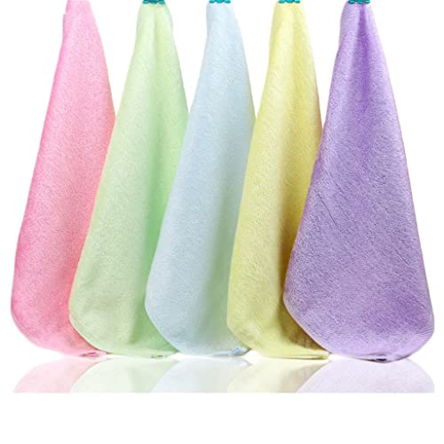 Ensemble de cinq pièces serviette carrée multicolore 34x34 en fibre douce - 3