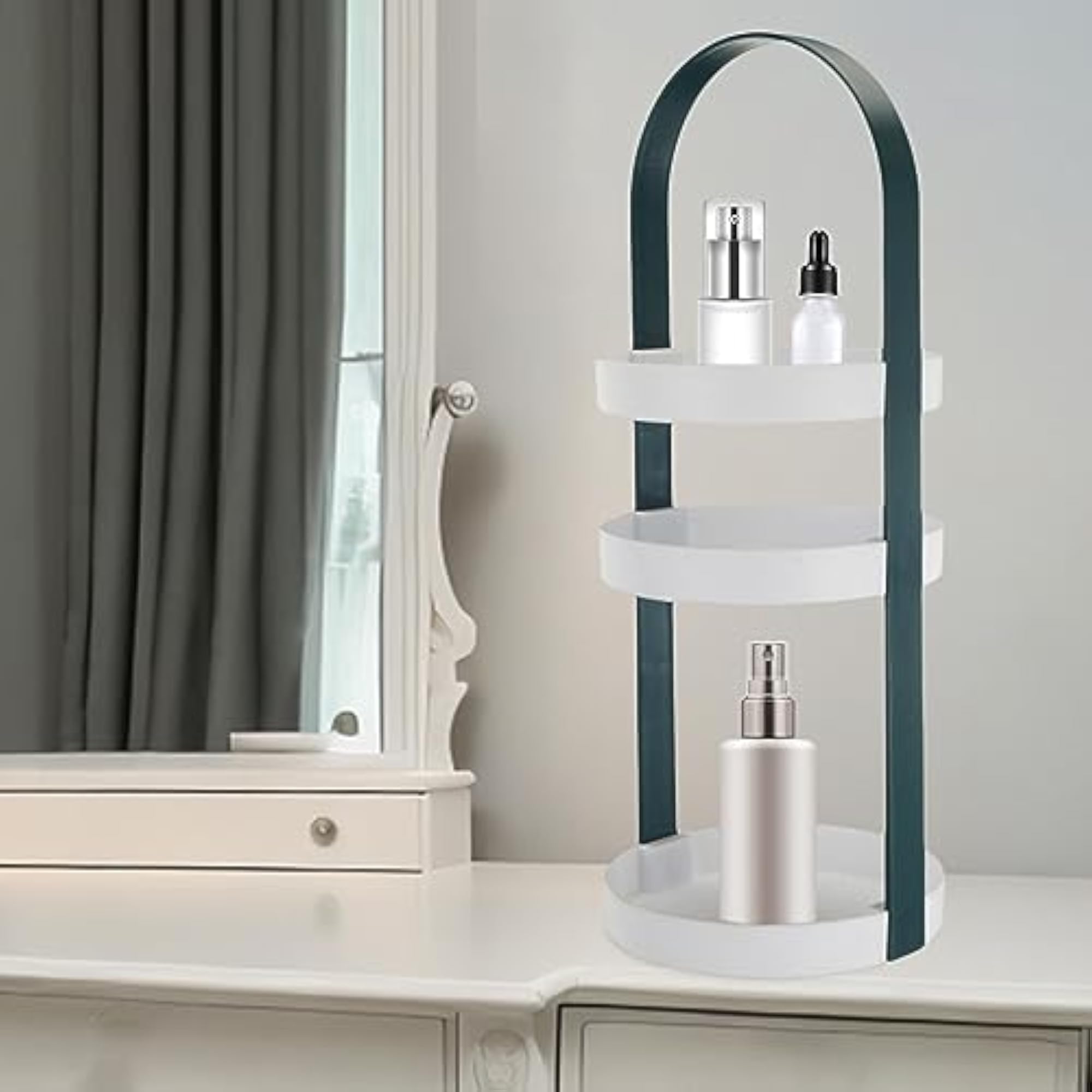 3 Layer Multiuse Corner Storage Shelf, Dark Green