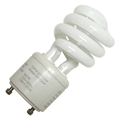 (Case of 6) TCP 33127sp SpringLamp CFL - 100 Watt Equivalent (27-watt used) Soft White (2700-Kelvin) GU24 Base Spiral Light Bulb