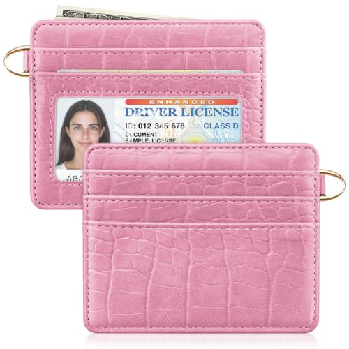 Image of Slim Credit Card Holder Crocodile Wallet Women Thin Wallets