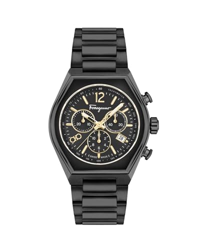 Salvatore Ferragamo Ferragamo Tonneau Chrono Collection Luxury Mens Watch Timepiece