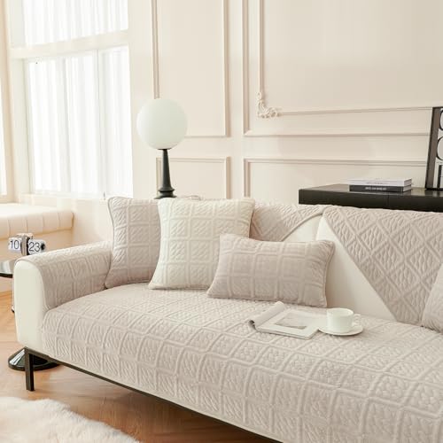 New Milk Velvet Soft Sofa Cover 1 2 3 Seater