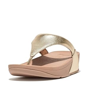 Fitflop Lulu lederen teenslippers voor dames, Platino, 36 EU