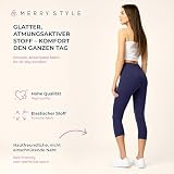 Merry Style Leginsy Damskie 3/4 z Wiskozy MS10-144 (CiemnyNiebieski, M)