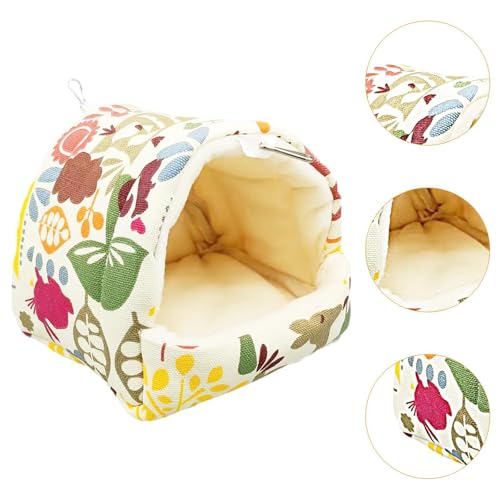 Yajuyi Casa para porquinhos da Índia, cama de caverna para porquinhos da Índia, mini cabana para cas