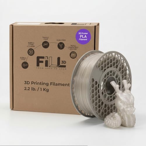 PLA Filament 1.75mm Glow in the Dark, FILL-3D 3D Printer Filament 1KG Spool, Dimensional Accuracy +/- 0.03mm, Fits Most FDM Printers (Glow in the Dark, PLA Specialty)