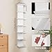 YEXEXINM 7 Tier Wall Shelf Unit - Lack Floating Shelf, Compact Display Float Shelves, Vertical Column Wall Decor Mount Floating Storage Organizer Tall Tower Shelves for Bedrooms, Living Rooms, White