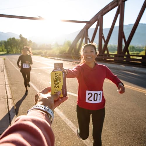 Image of Honey Stinger Organic Acai Pomegranate Energy Gel, Gluten Free & Caffeine Free, for Exercise, Running and Performance, Sports Nutrition for Home & Gym, Pre and Mid Workout, 24 Pack, 26.4 Ounce | sports-nutrition-endurance-and-energy-chews