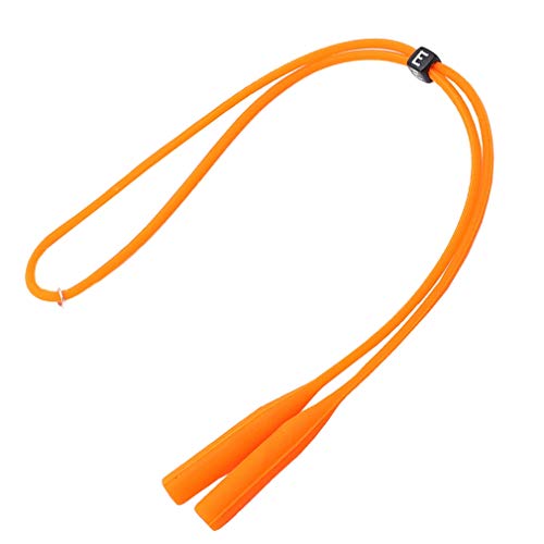 COMVIP Cordon à Lunettes Sport en Silicone Antidérapant Réglable pour Adulte Enfant Orange Cover