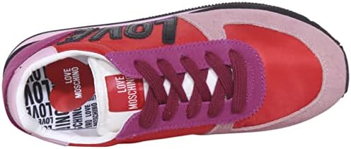 Love Moschino Women's Sneakers Low-Top Shoes Love Patch Fuschia/Red/Pink (Adult, Numeric_8) | Image 5