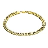 kelistom Gold Cuban Link Anklet Bracelet for Women Men, 7mm Wide 14K Gold / 18K Gold/White Gold Plated Diamond Cut Curb Chain Ankle Bracelets for Women Men 9 10 11 inches