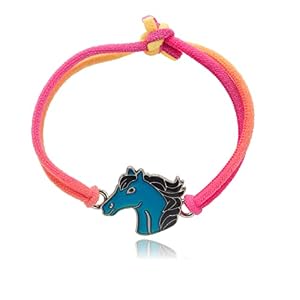 WAGOMA® Stimmungsarmband Pferdeanhänger Regenbogenfarben Kinderarmband