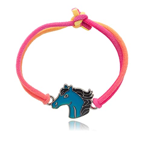 WAGOMA® Stimmungsarmband Pferdeanhänger Regenbogenfarben Kinderarmband