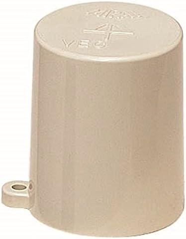 Mirai Industry VEC-42J Tube End Cap, Diameter 2.2 inches (57 mm), Beige, Price of 10